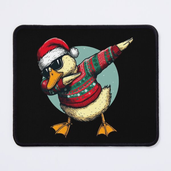 Item preview, Dabbing Duck with Santa Hat designed and sold by HeadTurningArt.