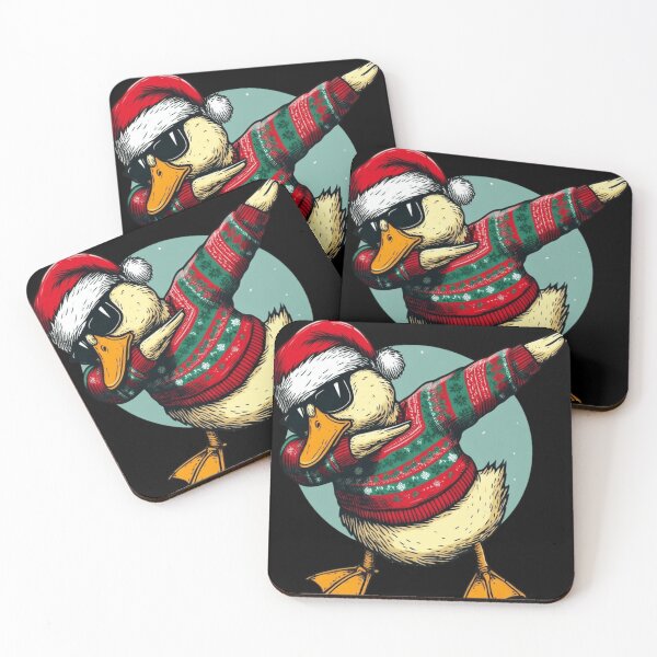 Item preview, Dabbing Duck with Santa Hat designed and sold by HeadTurningArt.