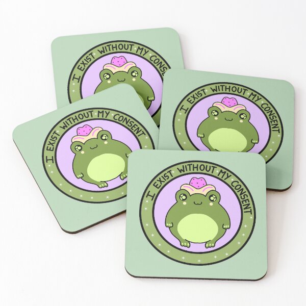 Item preview, I exist without my consent frog designed and sold by Quacktails.
