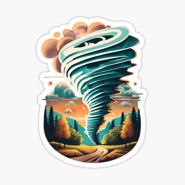 Vista previa del artículo con la obra «Tornado», diseñado y vendido por FlexYourMind.