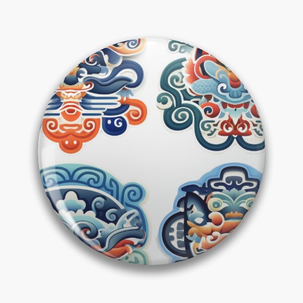 Artikelvorschau, Chinesisches Longetivity Mystical Dragon Ornament Chinoiserie-Logo entworfen und verkauft von WILSONCSB.