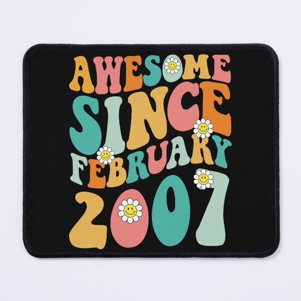 Item preview, Awesome Since February 2007 | Made In 2007 | Retro Groovy Birthday designed and sold by Christina-grich.