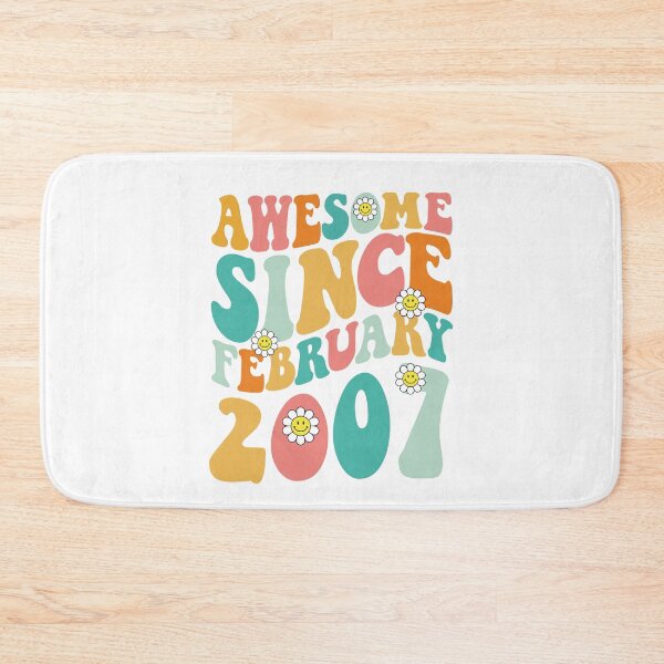 Item preview, Awesome Since February 2007 | Made In 2007 | Retro Groovy Birthday designed and sold by Christina-grich.