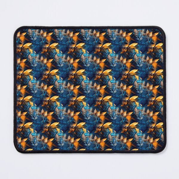 Item preview, Geometric Whiskers: Feline Mosaic Pattern designed and sold by artwaves.