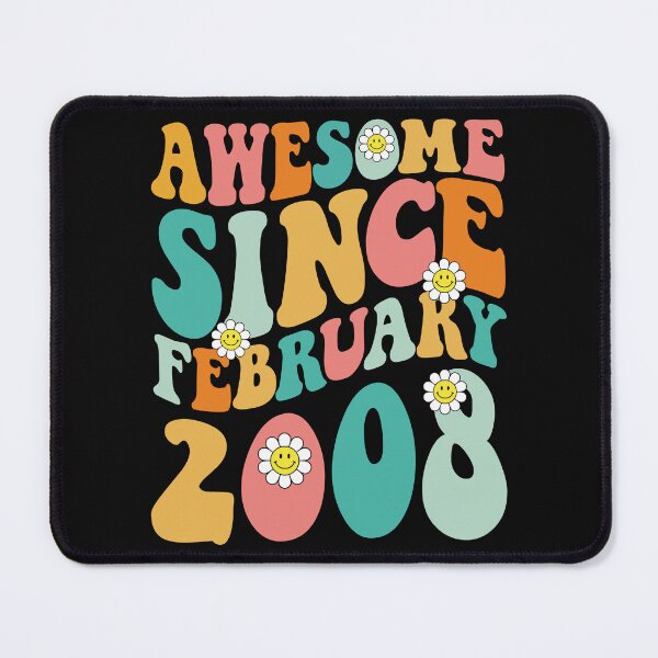 Item preview, Awesome Since February 2008 | Made In 2008 | Retro Groovy Birthday designed and sold by Christina-grich.