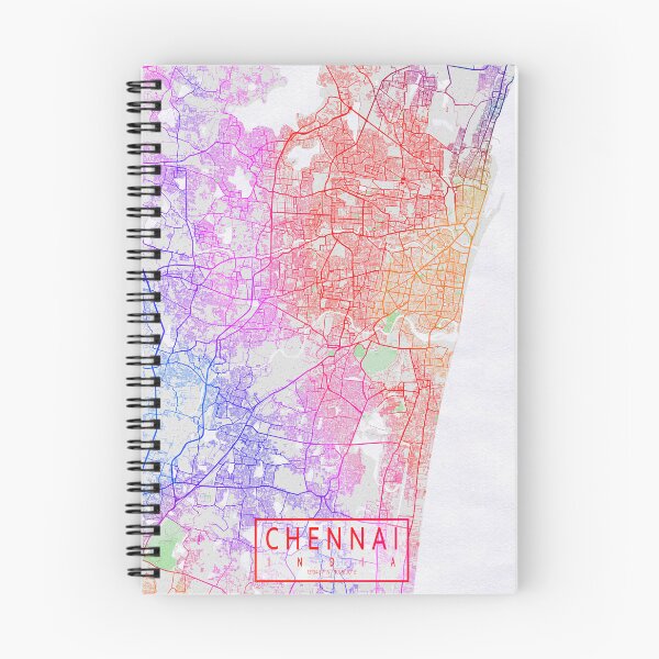 Item preview, Chennai City Map of Tamil Nadu, India - Colorful designed and sold by deMAP.
