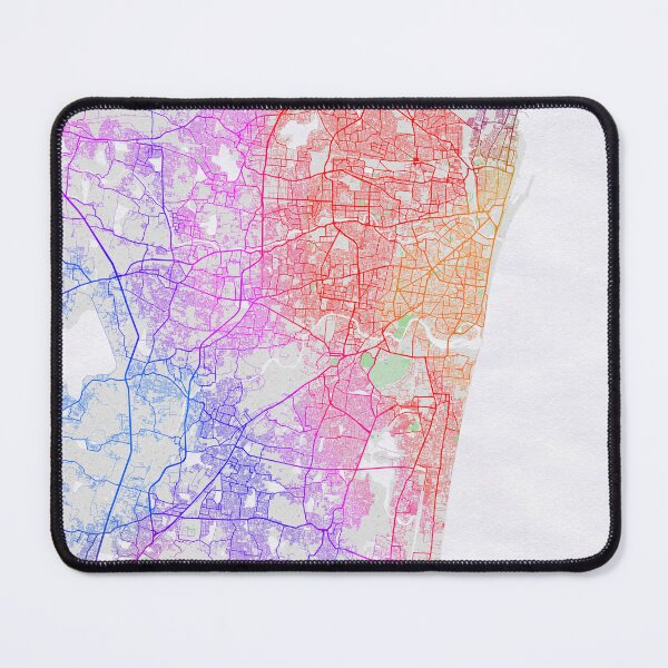 Item preview, Chennai City Map of Tamil Nadu, India - Colorful designed and sold by deMAP.