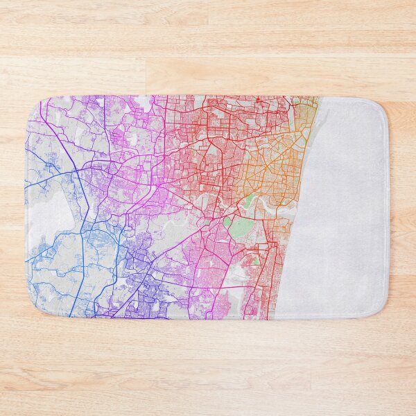 Item preview, Chennai City Map of Tamil Nadu, India - Colorful designed and sold by deMAP.