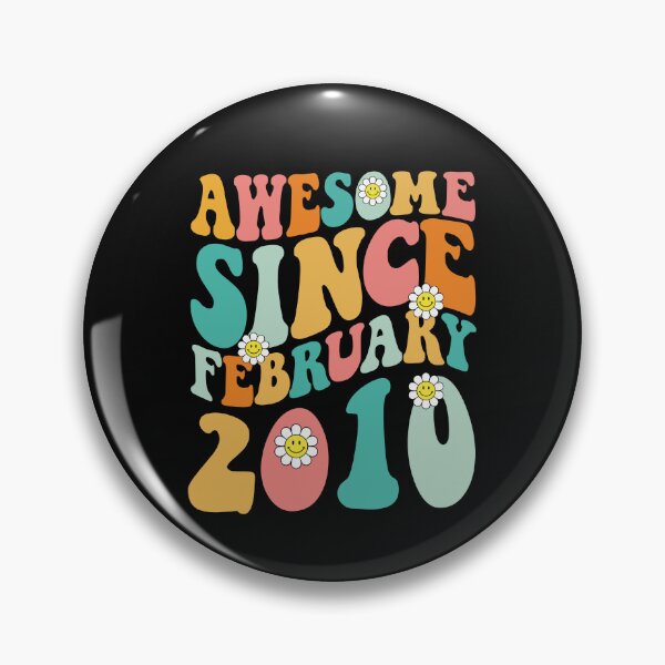 Item preview, Awesome Since February 2010 | Made In 2010 | Retro Groovy Birthday designed and sold by Christina-grich.