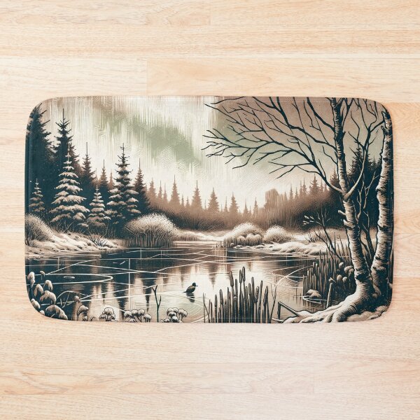 Item preview, Whispering Pines on Frosted Dawn designed and sold by PictorialWhimsy.