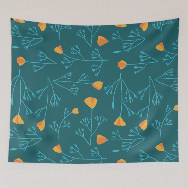 Item preview, Copy of California Poppy minimal pattern designed and sold by The Plotted Plant.