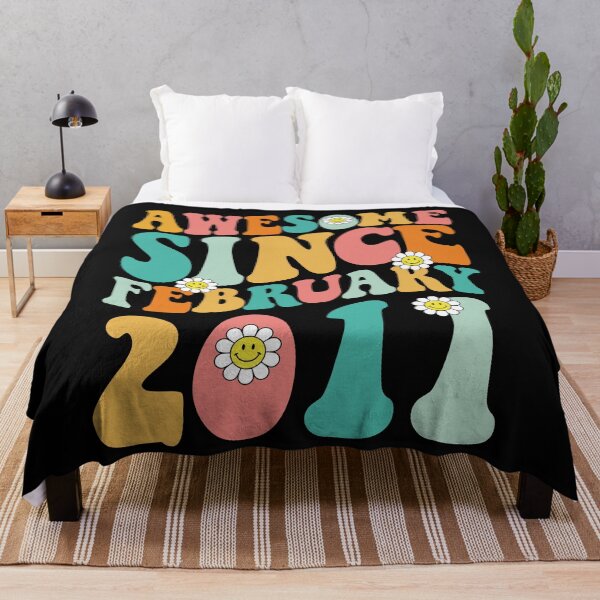 Item preview, Awesome Since February 2011 | Made In 2011 | Retro Groovy Birthday designed and sold by Christina-grich.