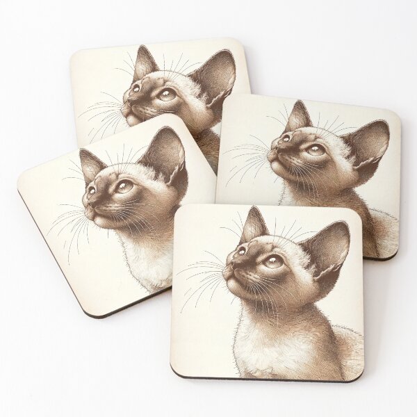 Item preview, Golden Whiskers of Inquisitive Kitten designed and sold by PictorialWhimsy.