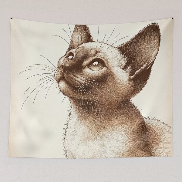 Item preview, Golden Whiskers of Inquisitive Kitten designed and sold by PictorialWhimsy.