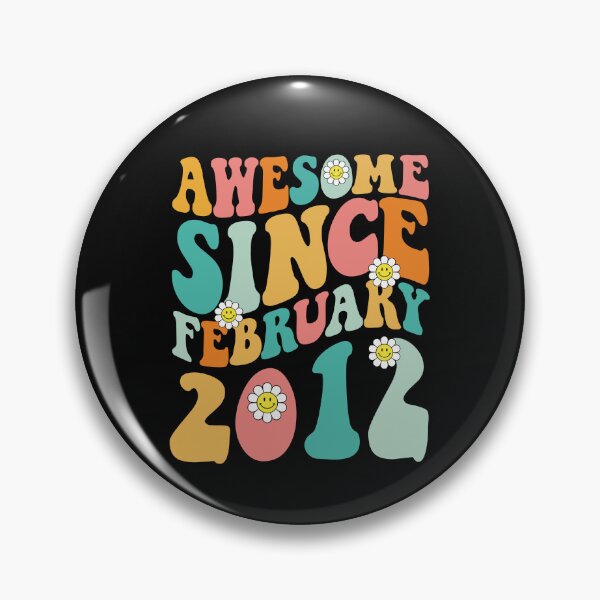 Item preview, Awesome Since February 2012 | Made In 2012 | Retro Groovy Birthday designed and sold by Christina-grich.