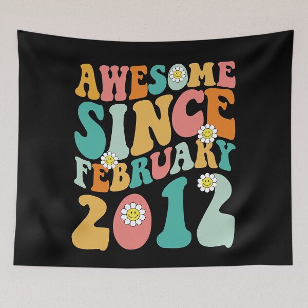 Item preview, Awesome Since February 2012 | Made In 2012 | Retro Groovy Birthday designed and sold by Christina-grich.