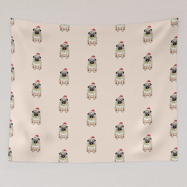 Item preview, Pug With Christmas Lights designed and sold by Itsheartshop.