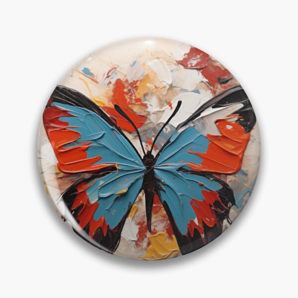 Artikelvorschau, Expressive Butterfly Art 1 (blue, red and black color) entworfen und verkauft von Earth Celebration Designs.