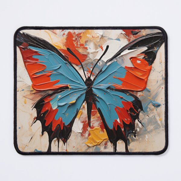 Item preview, Expressive Butterfly Art 1 (blue, red and black color) designed and sold by Earth Celebration Designs.