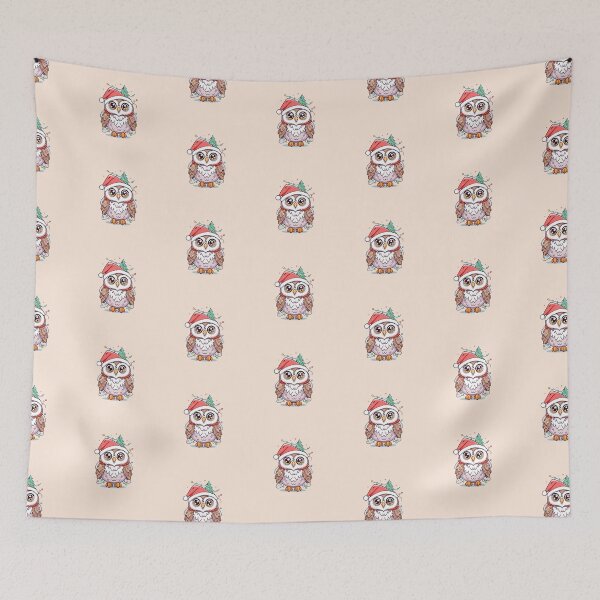 Item preview, Cute Santa Owl With Christmas Lights designed and sold by Itsheartshop.