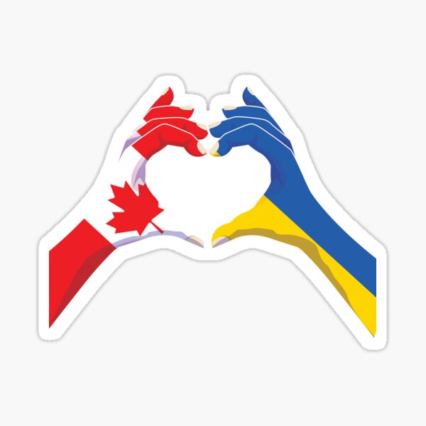 Item preview, Ukraine Ukrainian Canadian Canada Love Heart Peace designed and sold by FlagX.