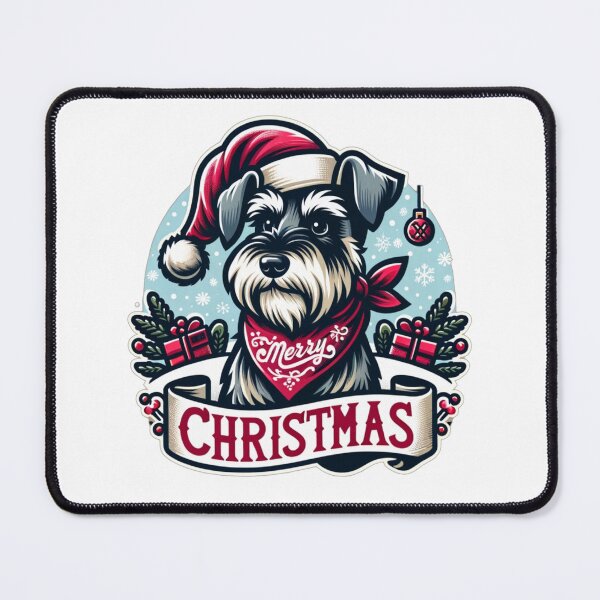 Item preview, miniature schnauzer christmas designed and sold by pocopocodog123.
