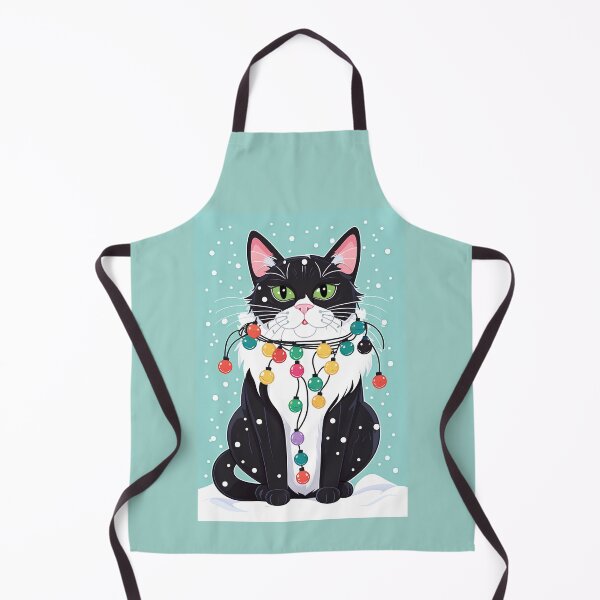 Item preview, Black Cat With Christmas Lights designed and sold by Itsheartshop.