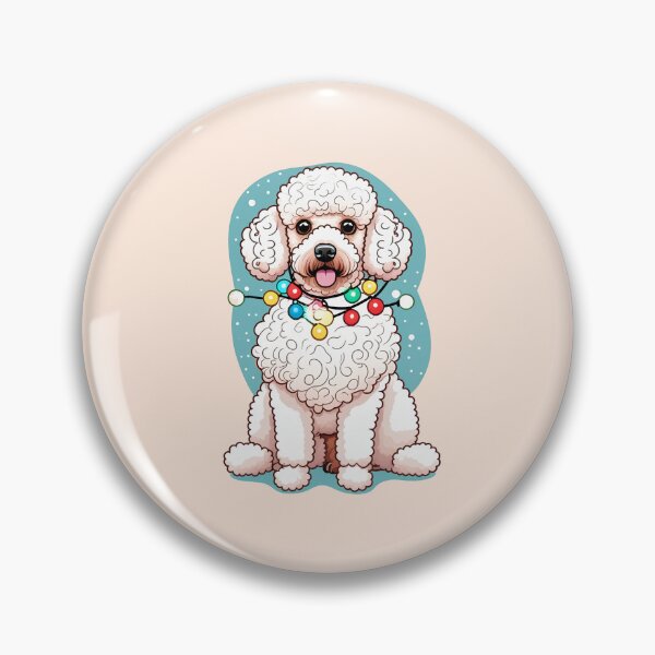 Item preview, Cute Poodle With Christmas Lights designed and sold by Itsheartshop.