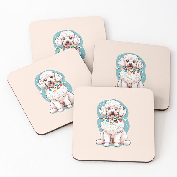 Item preview, Cute Poodle With Christmas Lights designed and sold by Itsheartshop.
