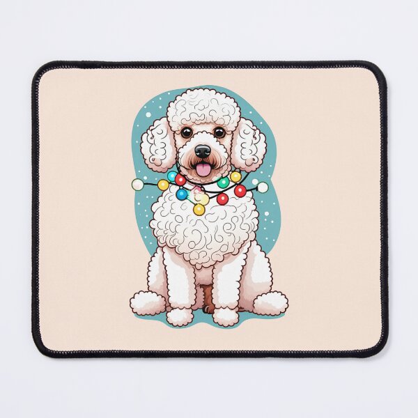 Item preview, Cute Poodle With Christmas Lights designed and sold by Itsheartshop.