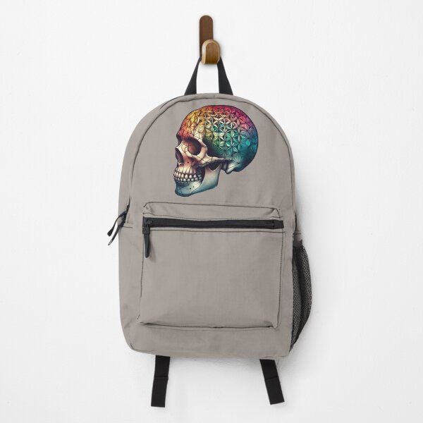 Artikelvorschau, Geometrischer Totenkopf - Regenbogenverlauf entworfen und verkauft von nautilusart.