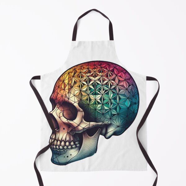 Artikelvorschau, Geometrischer Totenkopf - Regenbogenverlauf entworfen und verkauft von nautilusart.