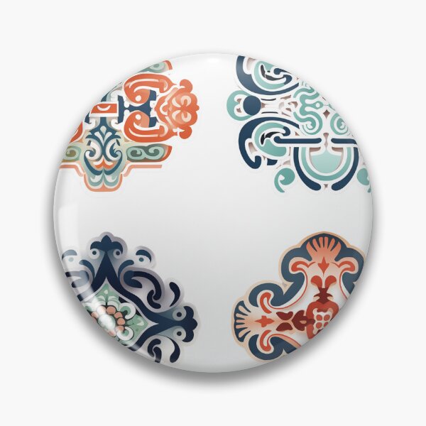 Item preview, Chinese Longetivity Mystical flowers print Ornament Chinoiserie logo designed and sold by WILSONCSB.