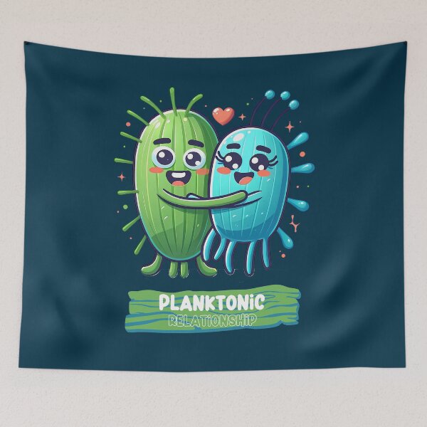 Aperçu de l'œuvre Relation planctonique - Plancton amoureux créée et vendue par FlamingoVibes.