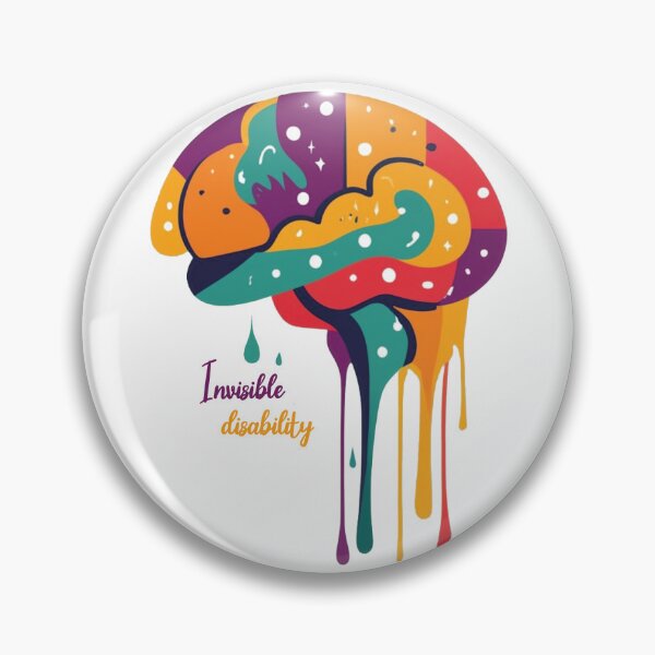 Item preview, Unique brain Invisible Disability designed and sold by LuckyFamily.