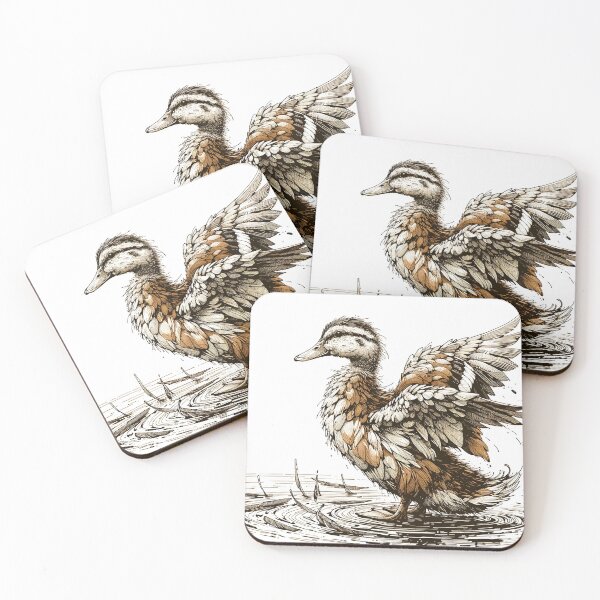 Item preview, Whimsical Waterfowl Waltz Amid Ripple designed and sold by PictorialWhimsy.