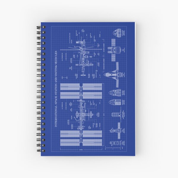 Blu Notebook, with Blueprint-Like Paper