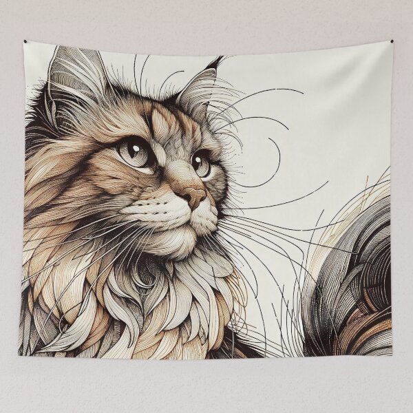 Item preview, Whispering Breeze in Feline Whiskers designed and sold by PictorialWhimsy.
