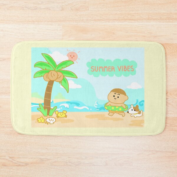 Item preview, The Boy and his dog happy on the beach.Illustration cute cartoon style. designed and sold by Nongning-109.