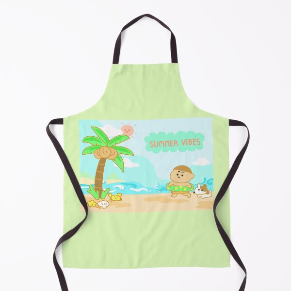 Item preview, The Boy and his dog happy on the beach.Illustration cute cartoon style. designed and sold by Nongning-109.