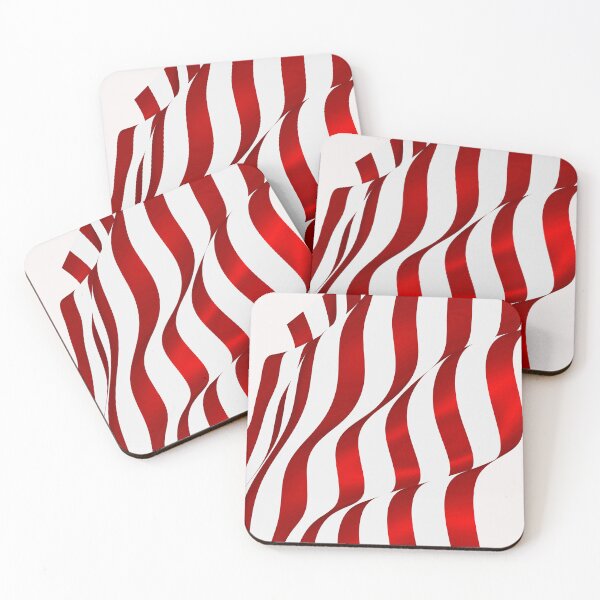 Item preview, waves of white and red stripes designed and sold by AlbertoRuiZ.