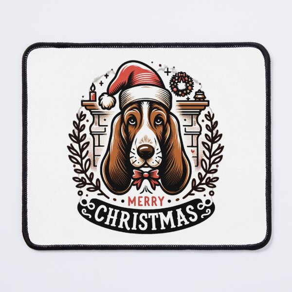 Item preview, basset hound christmas designed and sold by pocopocodog123.