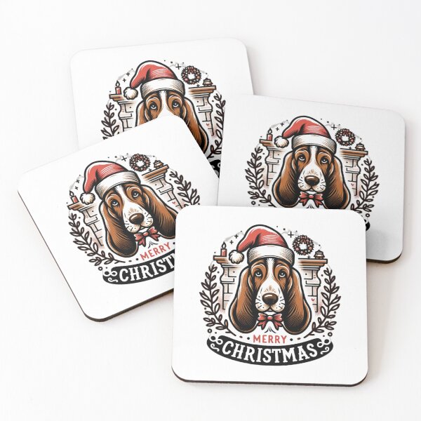 Item preview, basset hound christmas designed and sold by pocopocodog123.
