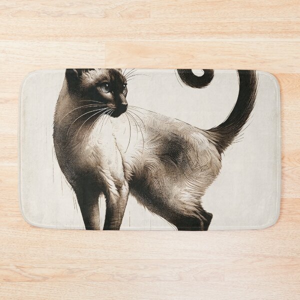 Item preview, Graceful Feline in Monochrome Elegance designed and sold by PictorialWhimsy.