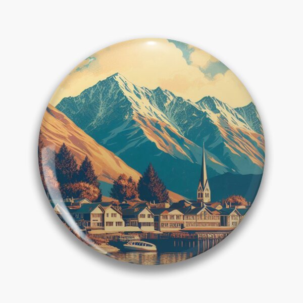 Item preview, Queenstown New Zealand Painting designed and sold by yunamaliskova.