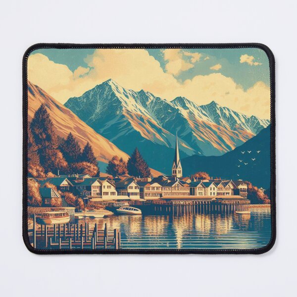Item preview, Queenstown New Zealand Painting designed and sold by yunamaliskova.