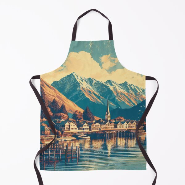Item preview, Queenstown New Zealand Painting designed and sold by yunamaliskova.
