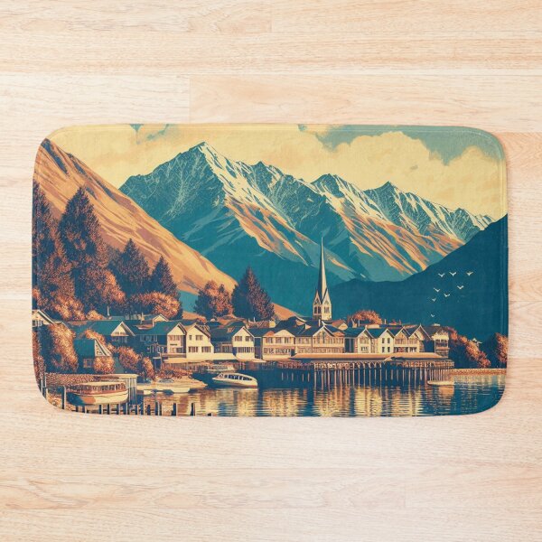 Item preview, Queenstown New Zealand Painting designed and sold by yunamaliskova.