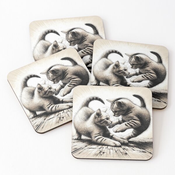 Item preview, Playful Kittens Basking in Gentle Morning Light designed and sold by PictorialWhimsy.
