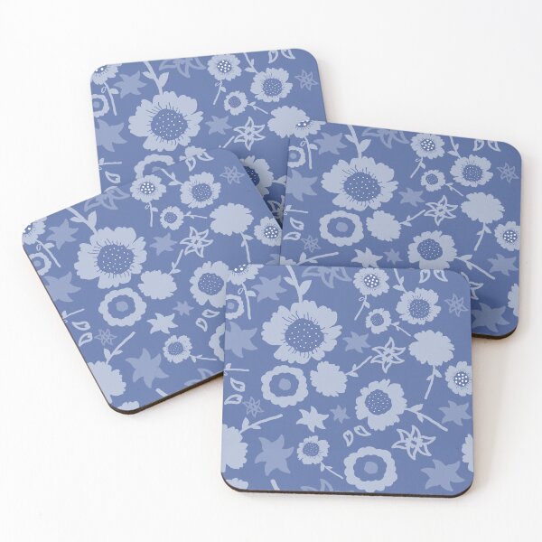 Item preview, Flowers in blue & denim. designed and sold by mkakaire.